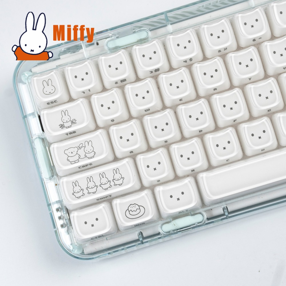 Gaming Accessories Aesthetic - Kawaii Miffy Keycaps Penutup Kunci Kelinci