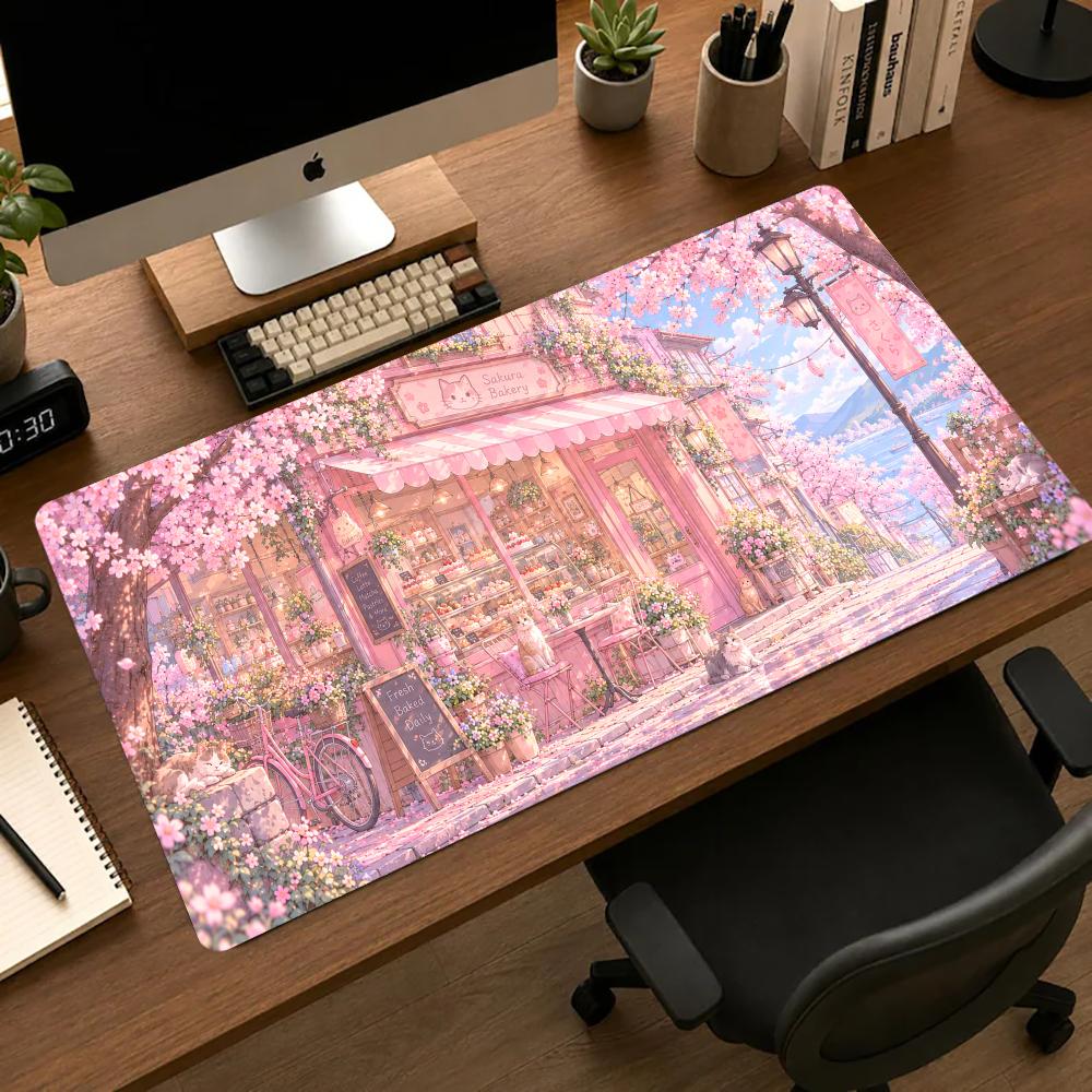 Gaming Accessories Shop - Alas Mouse Motif Bunga Sakura, Aksesori