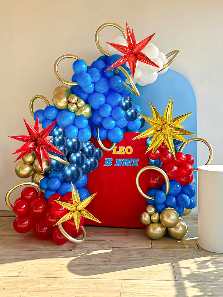 Gaming Accessories For Room - 126pcs Kozee Merah Biru Emas Balon