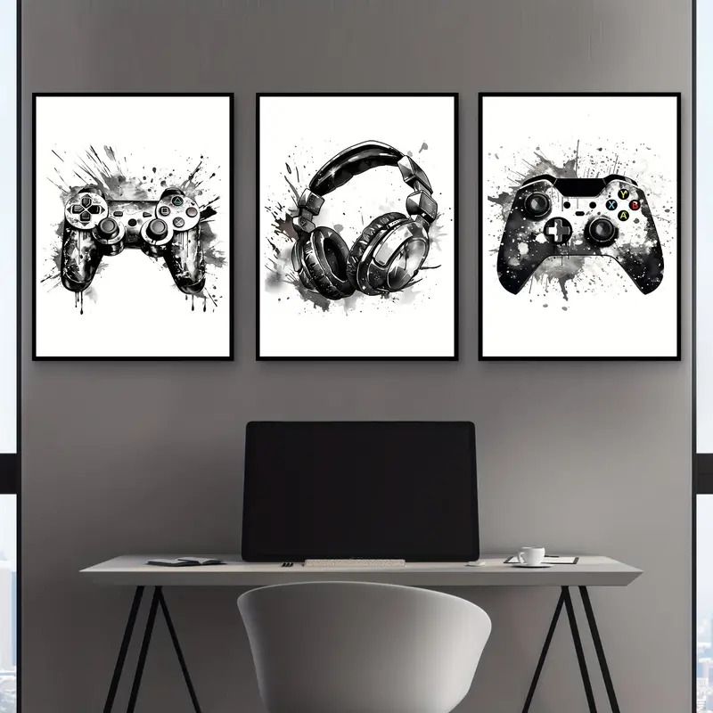 3pcs Lukisan Kanvas Tanpa Bing - Gaming Accessories For Room ulasan dan harga