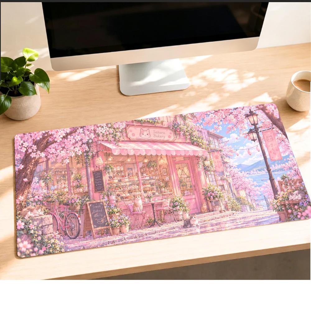 Alas Mouse Motif Bunga Sakura, - Gaming Accessories Shop ulasan dan harga