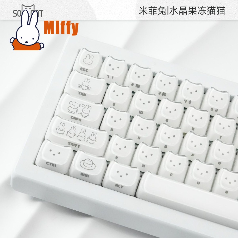 Kawaii Miffy Keycaps Kelinci L - Gaming Accessories Aesthetic ulasan dan harga