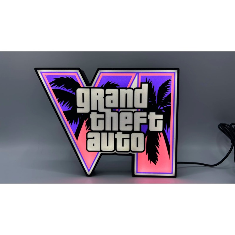 Lampu LED Kotak Logo Game GTA  - Accessories For Your Gaming Room ulasan dan harga