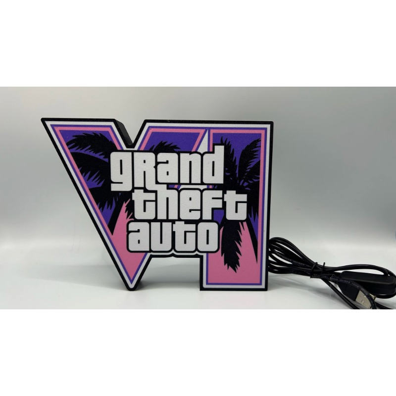 Lampu LED Kotak Logo Game GTA  - Accessories For Your Gaming Room ulasan dan harga