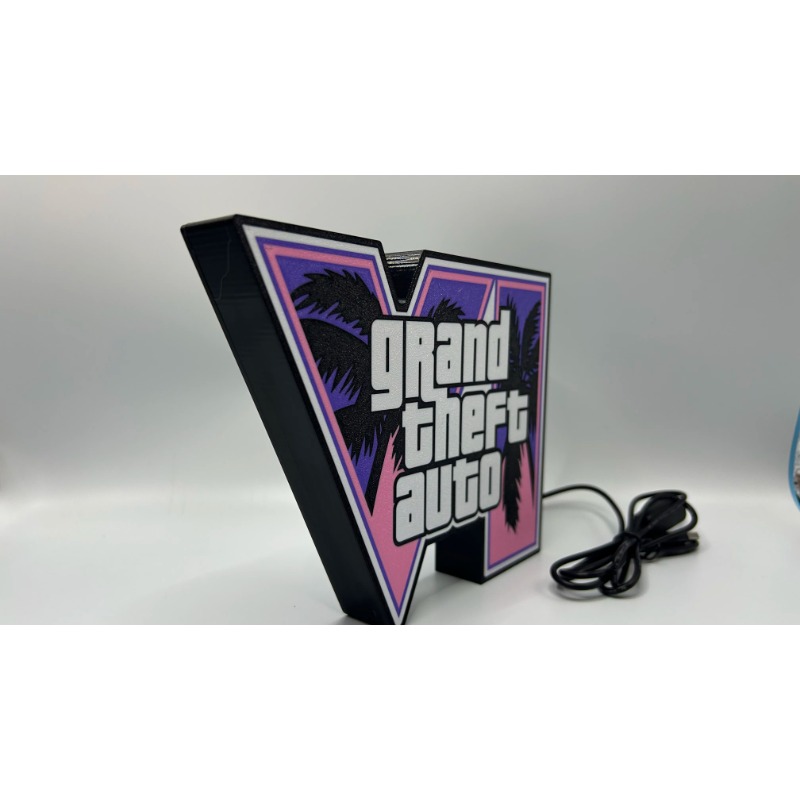 Lampu LED Kotak Logo Game GTA  - Accessories For Your Gaming Room ulasan dan harga